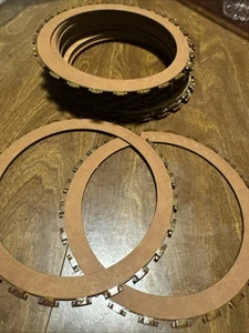 Automatic Transmission Friction Clutch Plate Set -Brown Lined Dics - NOS Qty 20 - Foto 1 di 6
