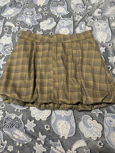 Emerson Lang Skirt Womens Size Large Combo Saturn Bubble Bloomer Mini Plaid NWT - Picture 1 of 8