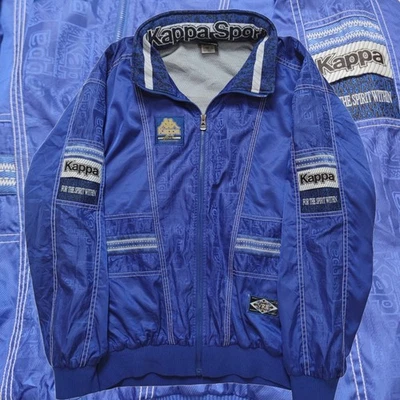 Vintage Kappa 90s Windbreaker Jacket Rare Logo Embroidered Spellout Blue Size L - Image 1 of 4
