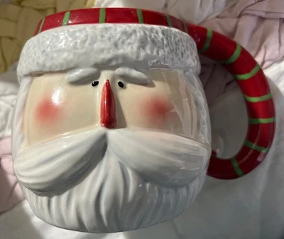 NWOT Becca Barton Certified International Santa Coffee Mug Tea Cup Christmas - Image 1 of 4