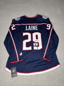 Von Patrik Laine signiertes Columbus Blue Jackets Trikot Größe XL Dave & Adams Auth - Bild 1 von 11