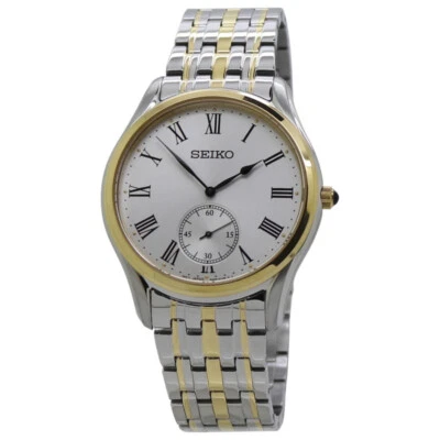 Seiko Essentials Sapphire Crystal White Dial Two Tone Men's Watch SRK048 - Image 1 of 2