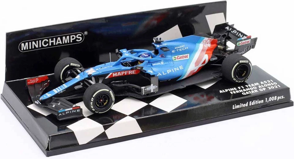 1:43rd Alpine F1 Team A521 Fernando Alonso Qatar GP 2021 - Image 1 of 1