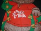 Vtg 80s Shirt Tales Jingle My Bells Teddy Bear Stuff Toy To Finish Squeaker #mfb