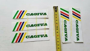 Cagiva lotto 5 adesivi pubblicitari anni 80 originali genuine factory stickers - Picture 1 of 1