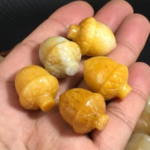 5 piezas Natural amarillo aventurina bellota cuarzo cristal Reiki gemas curativas - Imagen 1 de 12