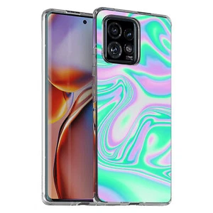 For Motorola (Edge,One 5G,Ace,UW,X40,30),Slim Cover,Liquid Swirls Print,USA - Picture 1 of 21