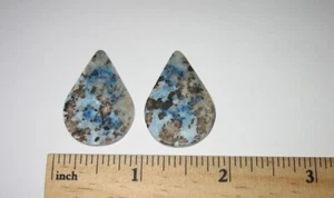 2 Stck. POLIERT 30 mm x 20 mm SCORZALIT KRISTALL STEIN CABOCHON PAAR USA 8,7 Gramm *5 - Bild 1 von 16