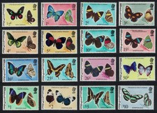 Belize Butterflies 16v COMPLETE MNH SG#380-395