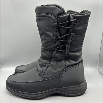 Sporto Dana Winter Boots Women’s Size 8 M Black Mid-Calf Faux Fur Lined Zip - Image 1 of 4