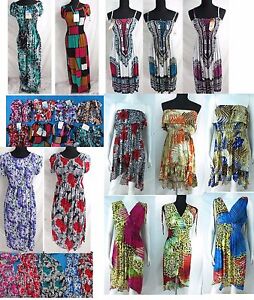 lot de 10 gros vrac whhippie vêtements licol bohème robe longue 