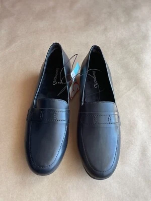 Mocasines de cuña de cuero Myla con cojín negro Baretraps para mujer nuevos con etiquetas talla 7 1/2 M Foto 1 de 4