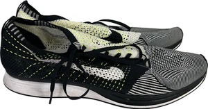 Nike Men’s Black/White Flyknit Racer Lace Up Athletic Shoes - 15 - Picture 1 of 8