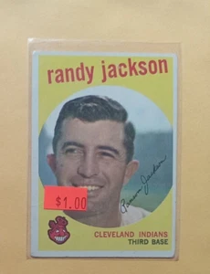 1959 Topps Baseballkarte #394 RANDY JACKSON Indianer sehr guter Zustand - Bild 1 von 3