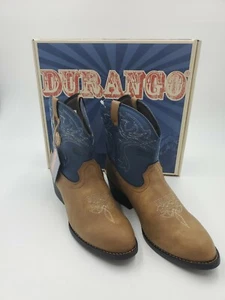 Durango Kids 6” Western Boot Blue & Prairie Brown Cowboy Boots Size 6.5 M NIB - Picture 1 of 12