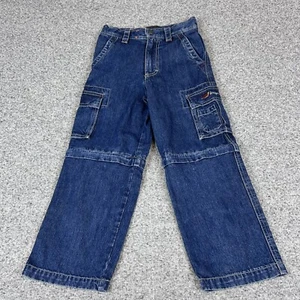 Vtg Lee Pipes Jeans Youth Boys 7 Converts To Shorts Adjustable Waist 23”x 20” - Picture 1 of 13