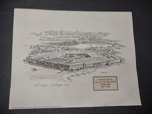 De colección 1989 Lou Cannavaro El Pentágono Impresión Washington DC Capt. G.J. Hill MC, USNR - Imagen 1 de 11