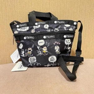 Lesportsac Snoopy Black Mini Market Tote NWT - Picture 1 of 3