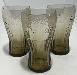 Vintage 3er Set Vintage Libbey Bernstein Braun 6" Coca-Cola 16oz Gläser* - Bild 1 von 7