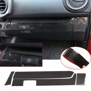 Carbon Fiber Co-pilot Central Control Panel Trim Fit For T@yota T@coma 2016-2020 - Picture 1 of 9