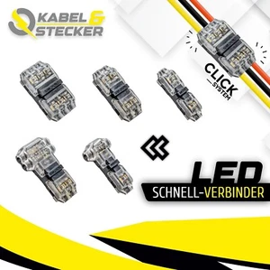 ★1/2/3-Polige LED Kabelverbinder Stecker Buchse Verteiler Kabelverbindung Audio★ - Picture 1 of 8