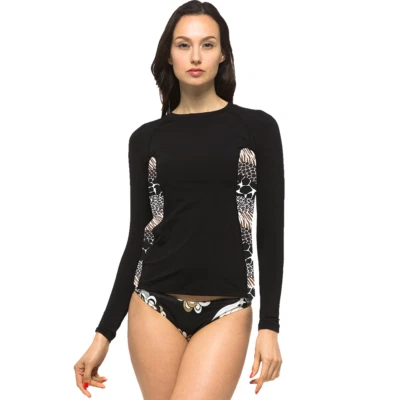 Maiô Private Island Hawaii feminino proteção contra erupções cutâneas UPF 50+ camisas de manga comprida - Imagem 1 de 4