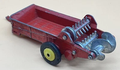 Remolque de granja fundido a presión Dinky Toys No.321 Massey Harris esparcidor de estiércol de colección Foto 1 de 4