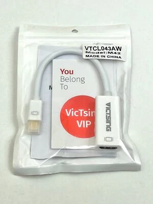 VicTsing VTCL043AW-VDAC Thunderbolt to HDMI Adapter Cable White For MacBook Pro - Image 1 of 4