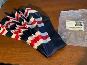 1 Pack) 36”x18” Striped Red, White and Blue Patriotic Nylon Pleated Bunting Flag - Picture 1 of 2