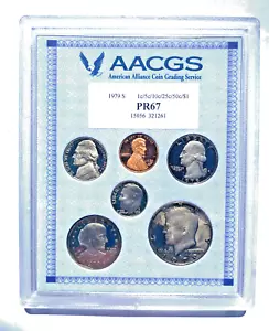 1979 S PROOF SET ¢1,¢5,¢10,¢25,¢50 $1 PR67 AACGS - Picture 1 of 2