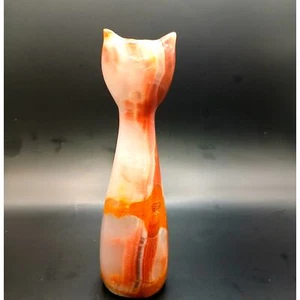 Stone Cut Cat 6" Tall Onyx Tellez Tecali, Puebla. MEX. - Picture 1 of 6