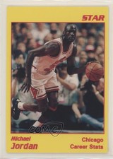 1991-92 Star Michael Jordan Promo Set Yellow Michael Jordan Career Stats #1 HOF