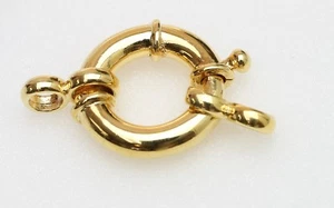 12 15 18 20 mm Sterling Silver plated Gold Thick, Heavy Duty Spring Ring Clasps - Picture 1 of 2