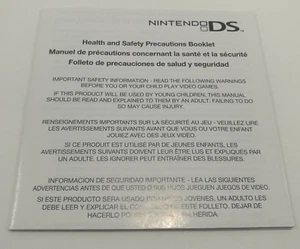 Manual Original Nintendo Heath and Safty Percauciones Folleto - Imagen 1 de 2
