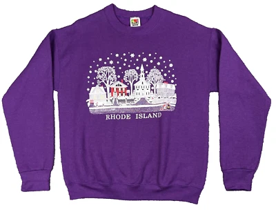 Rhode Island Pullover Sudadera Mujer Mediana Grande Invierno Ciudad Gráfico Suéter Foto 1 de 4