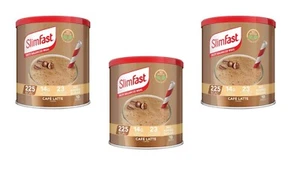 3 x SlimFast Cafe Latte Meal Replacement Shake Weight Loss Balanced Diet 365g - Picture 1 of 6