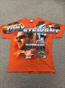 Chase Tony Stewart 2005 Nextel Cup Champion Orange All Over Print T-Shirt XL - Picture 1 of 12