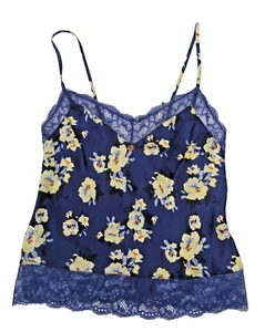 M & S ROSIE AUTOGRAPH LOUNGEWEAR CAMI TOP SIZE 6 SILK LACE NAVY MARKS SPENCER - Picture 1 of 2