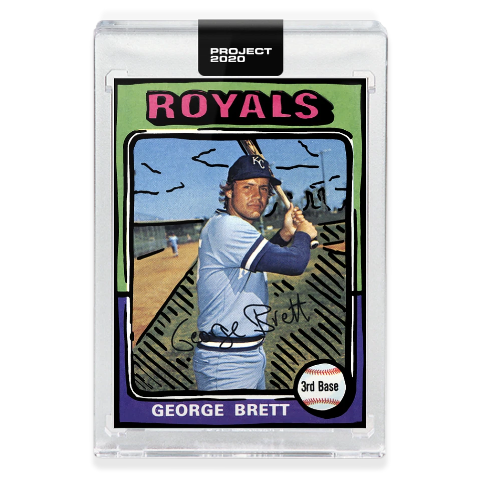 Topps PROJECT 2020 Card 232 - 1975 George Brett by Joshua Vides - Image 1 of 3
