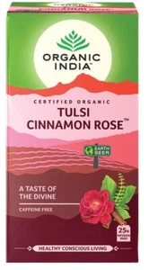 Organic India Tulsi Cinnamon Rose 25 Tea Bags Free Shipping - Picture 1 of 6