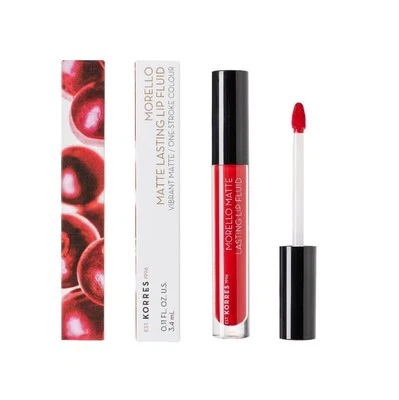 KORRES Morello Matte Lasting Lip Fluid 53 Red Velvet 3.4ml - Image 1 of 3