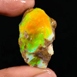 BIG Opal Rough 48.45 Carat Natural Ethiopian Oil Opal Raw, Fire Opal Gemstone - Picture 1 of 3