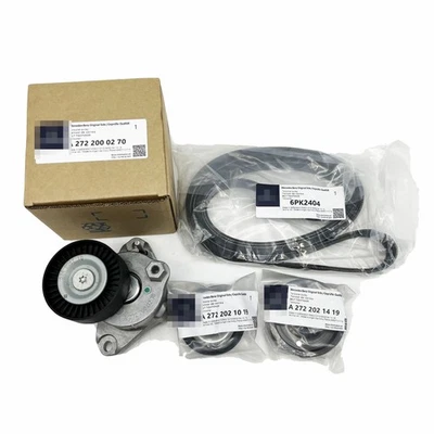 NEW OEM Belt Tensioner Idler Pulley Drive Belt 3pcs For Mercedes E350 GLE GLK ML Foto 1 de 4