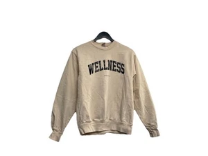 Sudadera Sporty & Rich Wellness Ivy Cuello Redondo en Algodón Crema Marfil Desteñido XS - Imagen 1 de 16