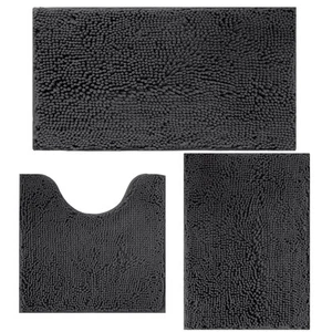 Bathroom Rugs Sets 3 Piece Non Slip,Bath Rugs with PVC Backing Bath Carpet,Ba... - Picture 1 of 9