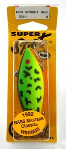 Cotton Cordell Super Spot, 1992 Vintage Bass Master Classic Winner Green SEALED - Bild 1 von 2