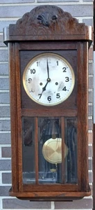 PFEILKREUZ Regulator Wanduhr Pendeluhr Uhr Gehäuse aufgearbeitet, läuft einwandf - Bild 1 von 7
