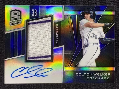 2020 Chronicles #SPJA-CW Colton Welker Spectra Jersey Relic Autograph /199 - Image 1 of 2