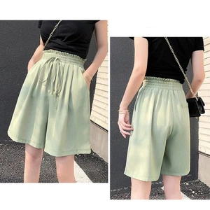 Womens Comfortable Lace Up High Waist Wide Leg Shorts Perfect for Outdoor Fun - Picture 1 of 48