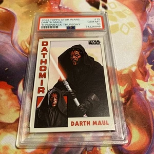 PSA 10 Darth Maul 2023 Topps Star Wars Throwback Thursday TBT #13 1984 Baseball - Picture 1 of 4